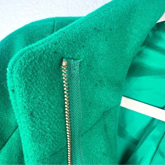 J.Crew City Coat Green Wool Blend Womens Sz 00 - Picture 10 of 11
